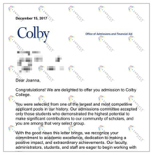 恭喜李同学被哈弗学院录取