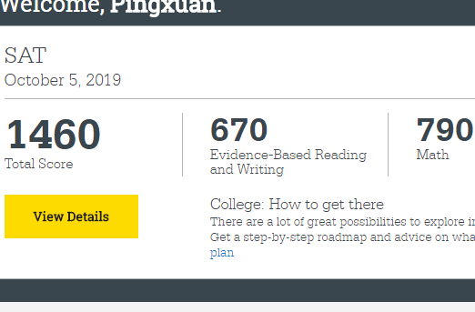 li同学 SAT高分案例分享,李同学积极配合获得1460高分