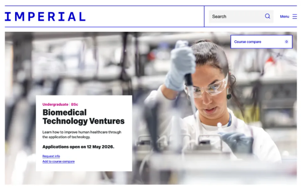 无需笔试的帝国王牌专业？生物医学技术风险投资！